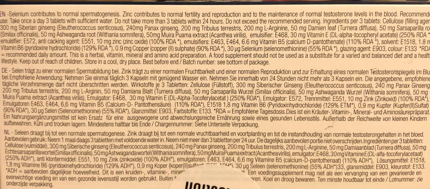 10 x Blaue Pillen Herbal 🔥 Blue Mellow für Männer 🔥 Selen L-Arginin Ginseng