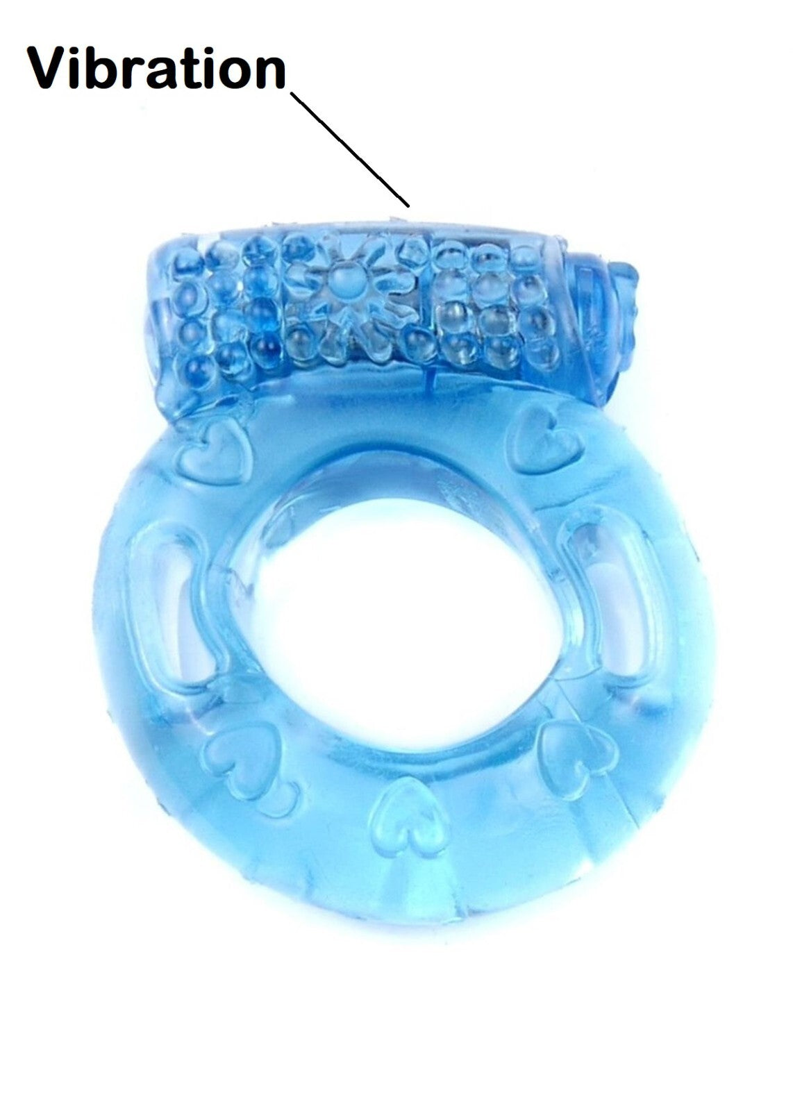 Penisring Silikon Cockring Blau - Starke Erektion mit Vibration Inkl. Batterien