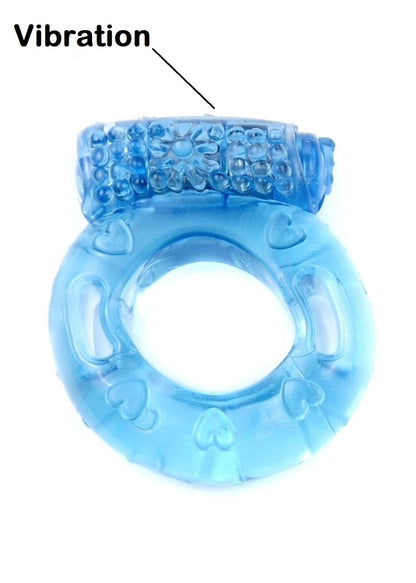 Penisring Silikon Cockring Blau - Starke Erektion mit Vibration Inkl. Batterien