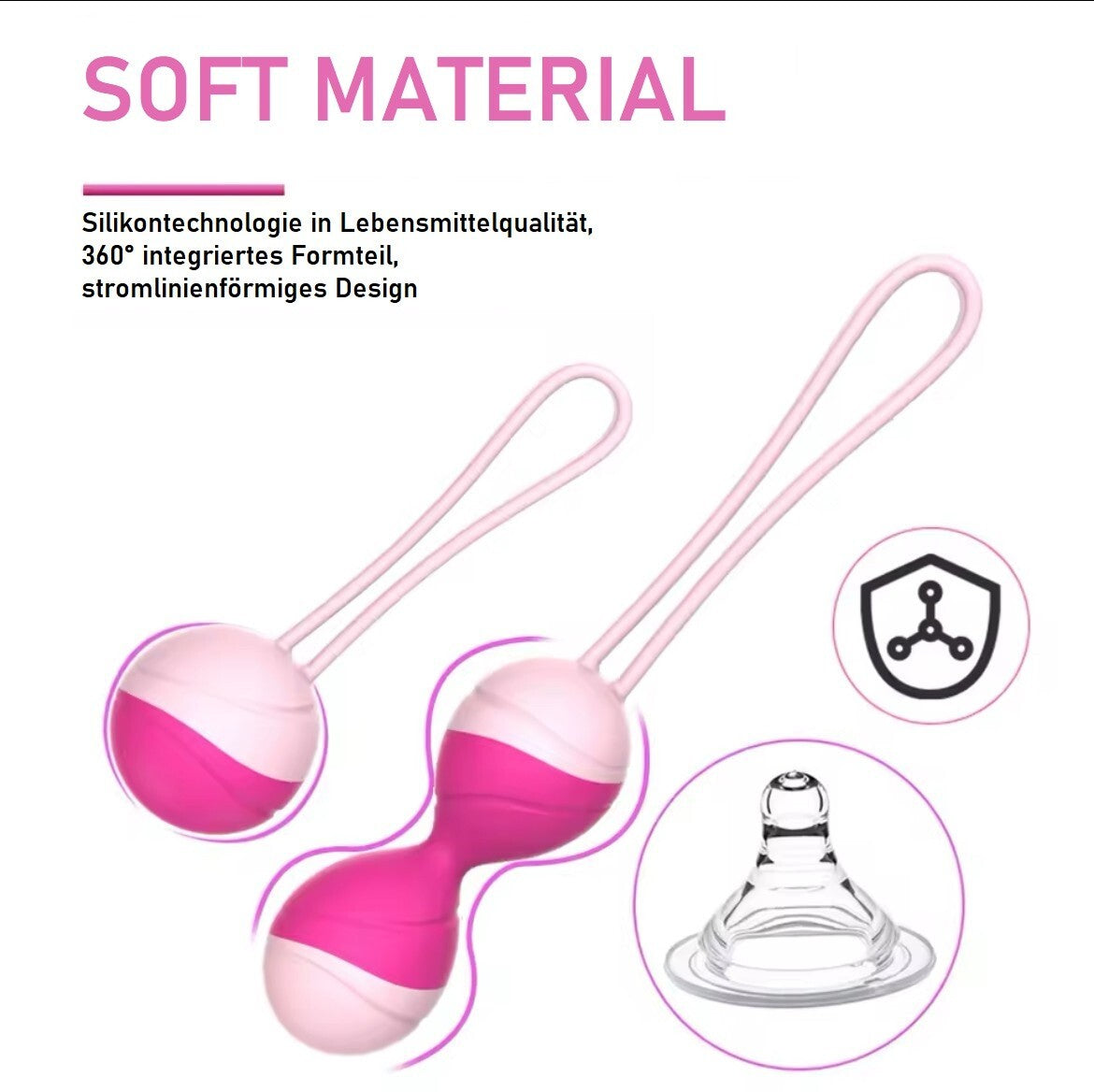 Beckenbodentrainer Vaginalkugeln 3er SET Beckenboden Trainer Liebeskugeln Frauen