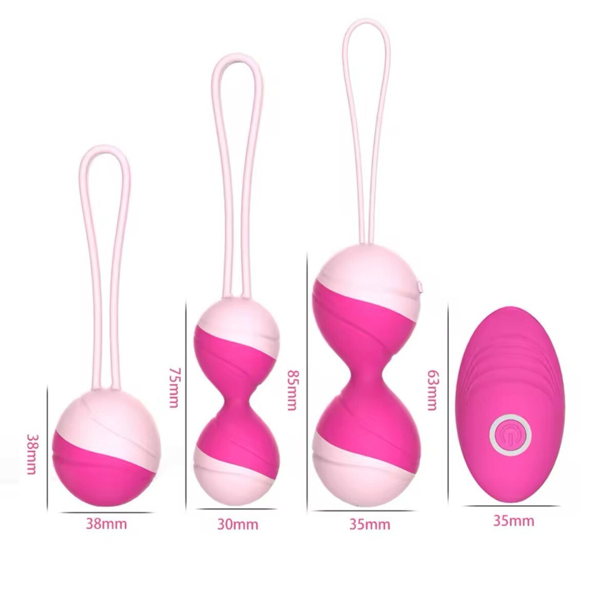 Beckenbodentrainer Vaginalkugeln 3er SET Beckenboden Trainer Liebeskugeln Frauen