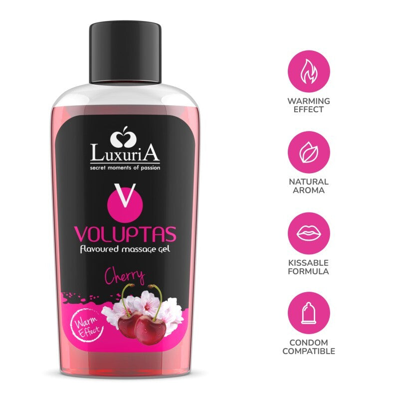 Gleitmittel Massage Oral Kirsche Essbar Gel Wasserbasis Wärmend LuxuriA