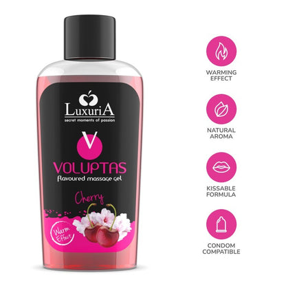 Gleitmittel Massage Oral Kirsche Essbar Gel Wasserbasis Wärmend LuxuriA