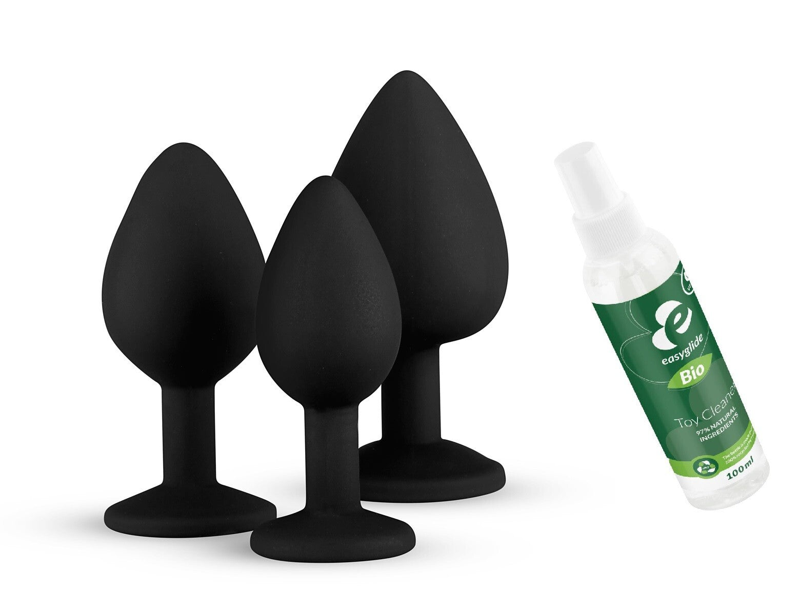 Anal Plug 3er Set Butt Plug Prostata Sexspielzeug Silikon Diamant Toy Stöpsel