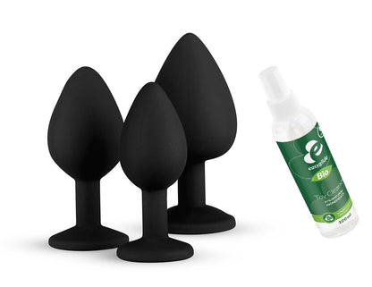 Anal Plug 3er Set Butt Plug Prostata Sexspielzeug Silikon Diamant Toy Stöpsel