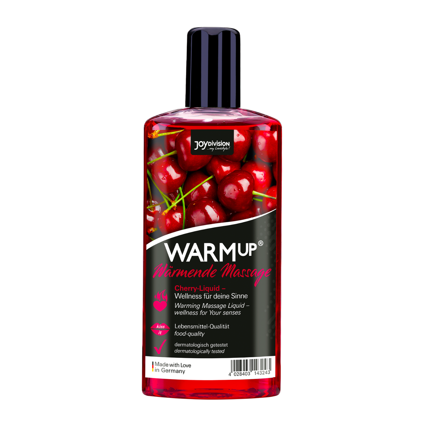 WARMup Gleitmittel Massage Oral Kirsche Essbar Gel Wasserbasis Vegan Wärmend