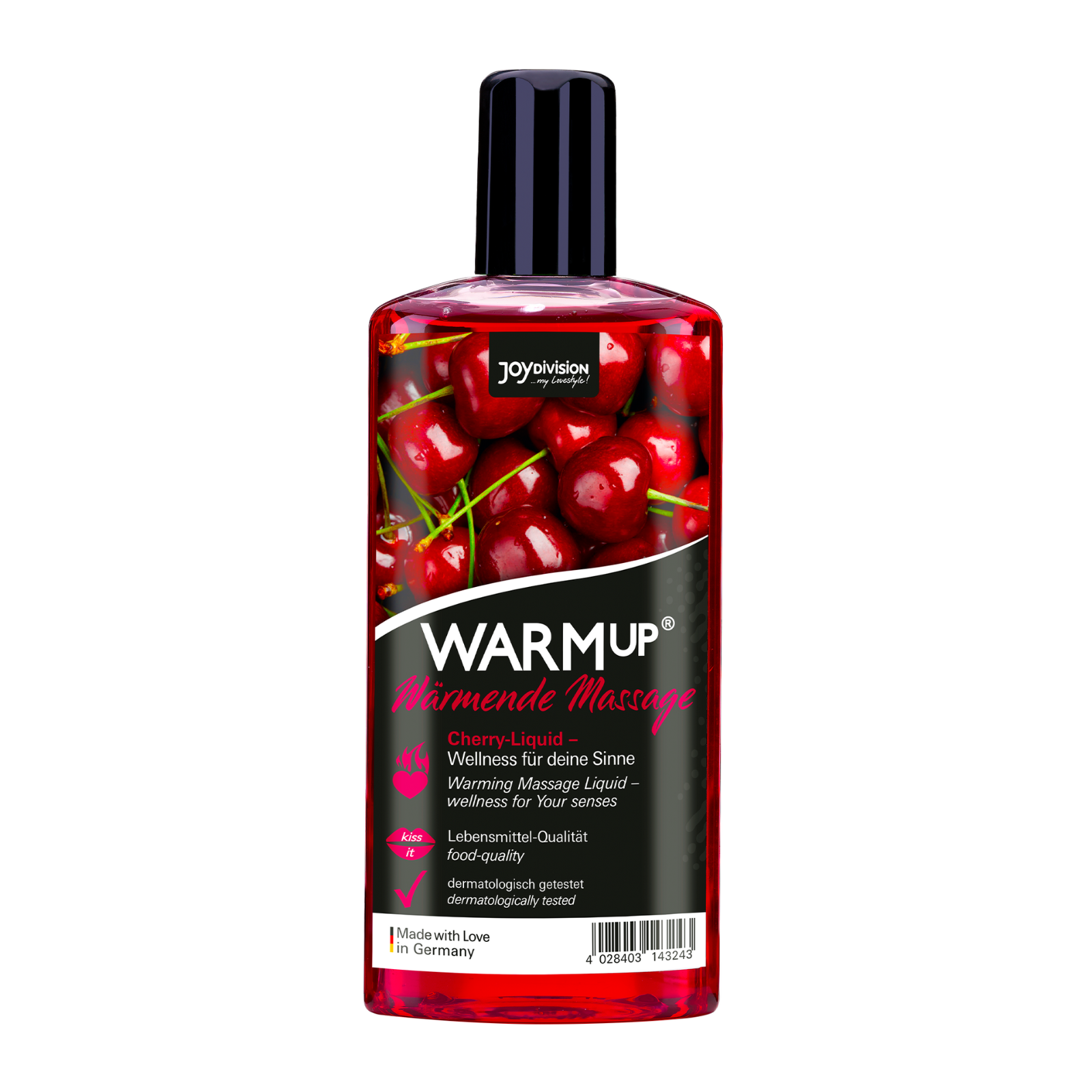 WARMup Gleitmittel Massage Oral Kirsche Essbar Gel Wasserbasis Vegan Wärmend