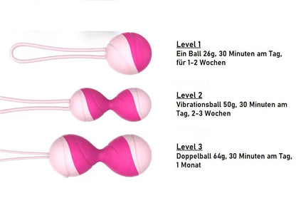 Beckenbodentrainer Vaginalkugeln 3er SET Beckenboden Trainer Liebeskugeln Frauen