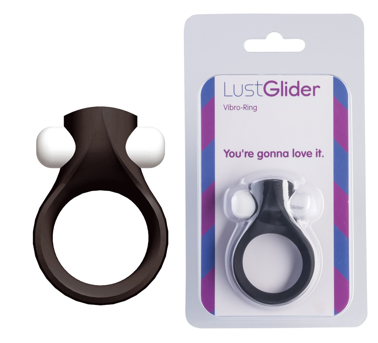 Penisring Silikon Cockring Schwarz - Starke Erektion mit Vibration LustGlider Vibro-Ring