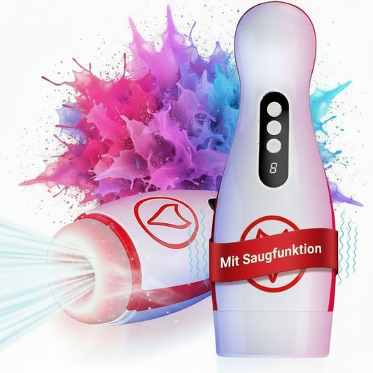 Elektrischer Masturbator - 7 Saugfunktion, 7 Vibrationen und Stöhnfunktion inkl. Kopfhörer