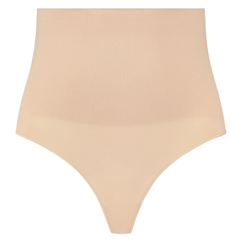 BYE-BRA - NAHTLOSER GÜRTEL STIL TANGA BEIGE GRÖSSE S