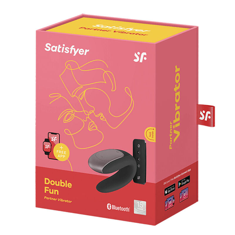 SATISFYER - DOUBLE FUN PARTNER VIBRATOR SCHWARZ