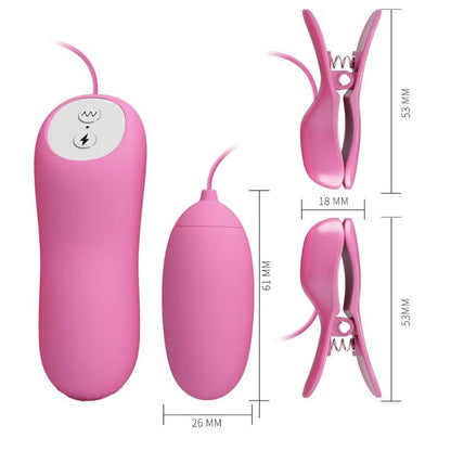 PRETTY LOVE - PINZETTE MIT VIBRATION UND ROSA ELETROSCHOCK