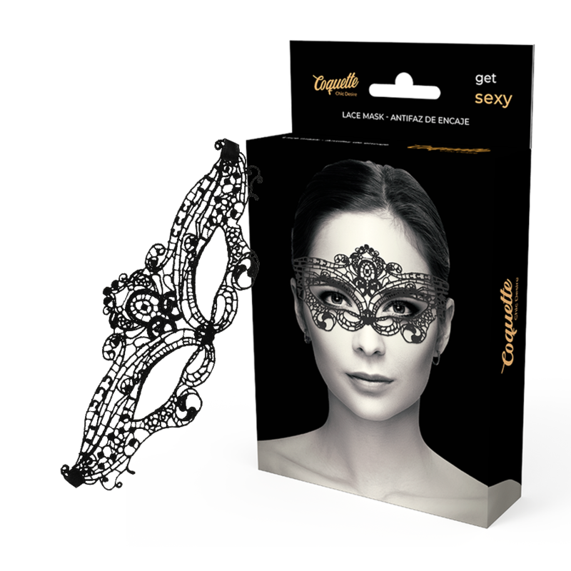 COQUETTE CHIC DESIRE - FEINE SCHWARZE SPITZENMASKE – DENU-Shop