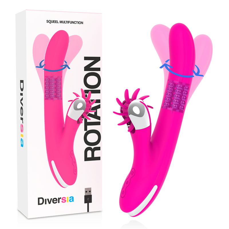 DIVERSIA Bunny Rotation Vibrator 24 cm – G-Punkt & Klitoris