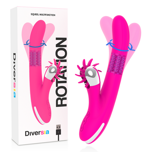 DIVERSIA Bunny Rotation Vibrator 24 cm – G-Punkt & Klitoris