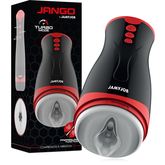 Jamyjob Jango Kompressions- und Vibrations-Masturbator - Automatisches Sextoy