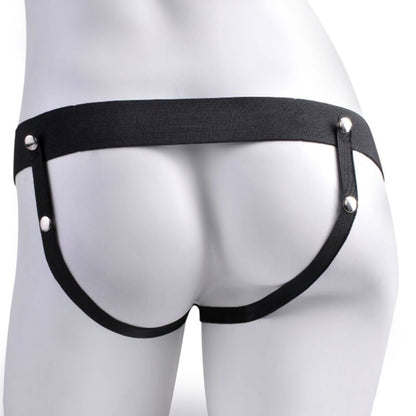 FETISH FANTASY SERIES - VERSTELLBARES GURT REALISTISCHER PENIS MIT WIEDERAUFLADBAREN BLLEN UND VIBRATOR 17,8 CM