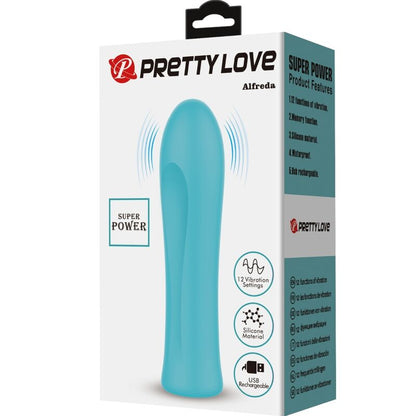 PRETTY LOVE - ALFREDA SUPER POWER VIBRATOR WASSERGRÜN