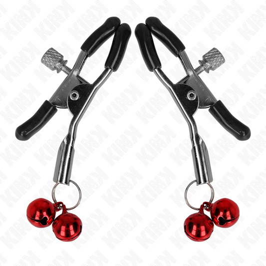 KINK - DOPPELTE GLOCKEN-NIPPELKLAMMERE ROT 6 CM