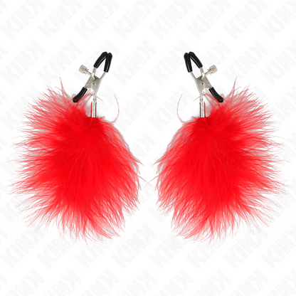 KINK - FEDERNIPPENKLEMME ROT 7 CM
