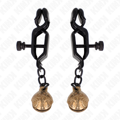 KINK - BELL JAW STYLE NIPPELKLEMMEN SCHWARZ 7 CM