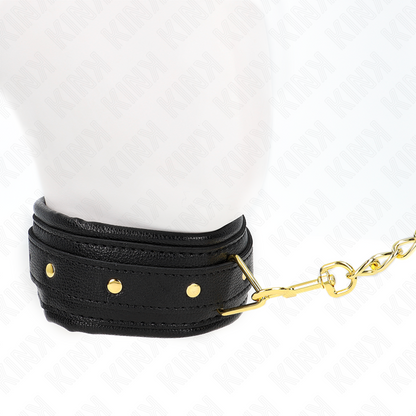KINK - HALSKETTE MIT SCHWAMMKUNSTLEDERBAND MODELL 1 VERSTELLBAR 37-54 CM X 3 CM