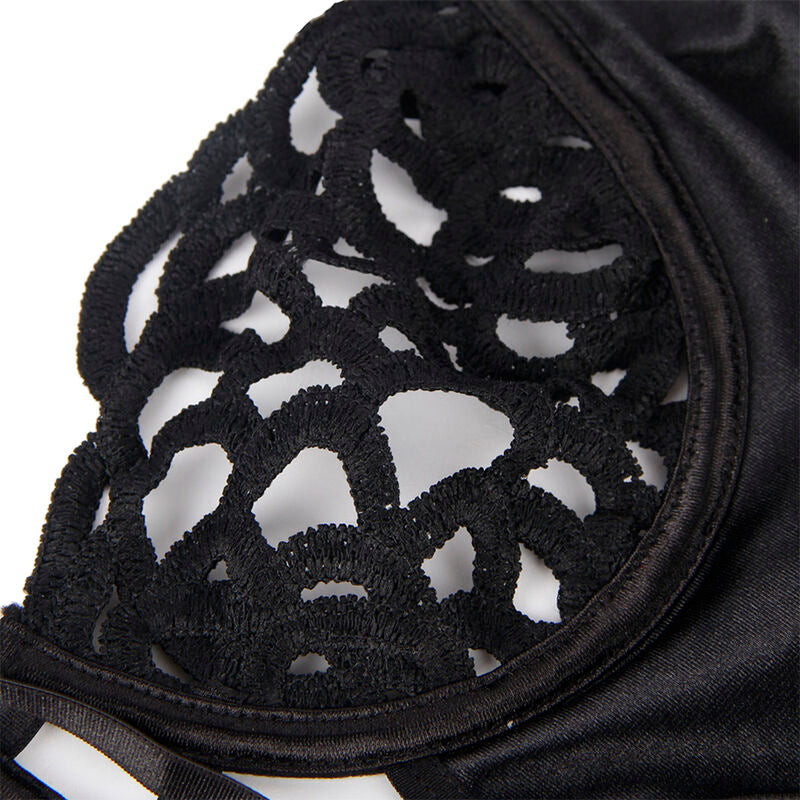 SUBBLIME - 954055 SEXY SPITZEN-BODY SCHWARZ S/M