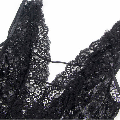 SUBBLIME - 954390 SEXY BODY MIT STRUMPFGÜRTEL SCHWARZ L/XL