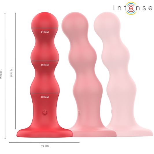 INTENSE - CODY VIBRATOR MIT SAUGNÄPFEN ROTE FERNBEDIENUNG