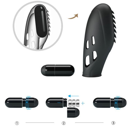 PRETTY LOVE - GILO SILIKON-FINGERVIBRATOR SCHWARZ