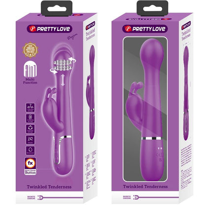 PRETTY LOVE - DEJON 3 IN 1 MULTIFUNKTIONS-RABBIT-VIBRATOR LILA