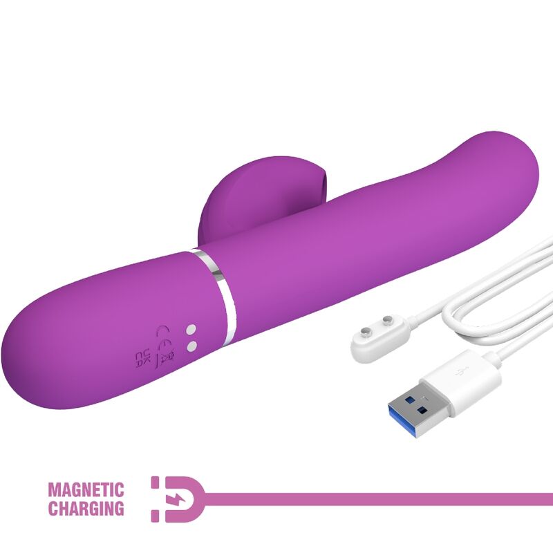 PRETTY LOVE - PERLITA 3 IN 1 MULTIFUNKTIONS-RABBIT-VIBRATOR LILA