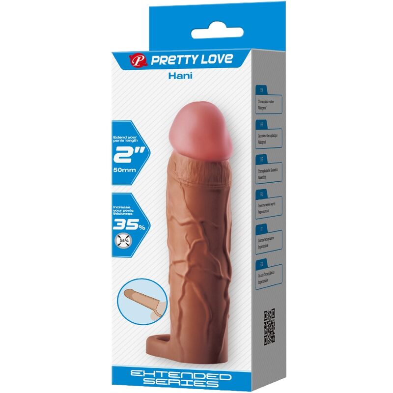 PRETTY LOVE - HANI PENISHÜLLE MIT 5 CM VERLÄNGERUNG MULATTE