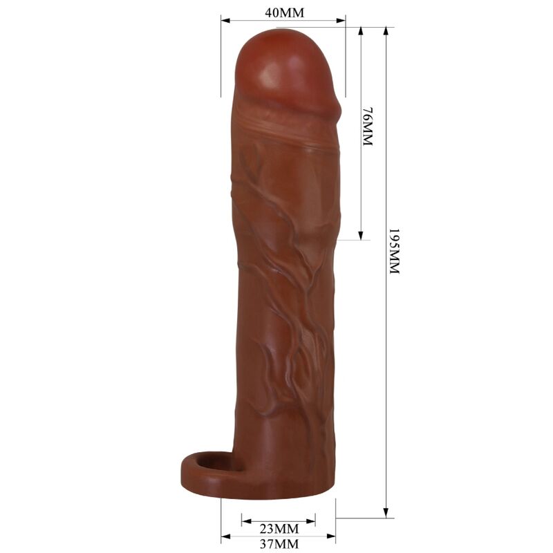 PRETTY LOVE - GERD PENISHÜLLE MIT 7,6 CM VERLÄNGERUNG MULATTE