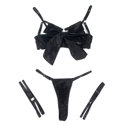 SUBBLIME - 955205 BH-SET MIT VERSTELLBARER SCHWARZER SCHLEIFE L/XL