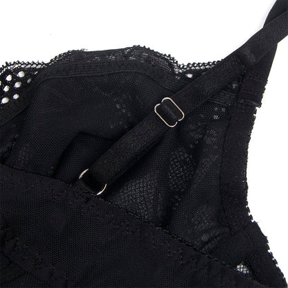 SUBBLIME - 955618 SPITZEN-BODYSUIT MIT UNTERTEILVERSCHLUSS SCHWARZ S/M