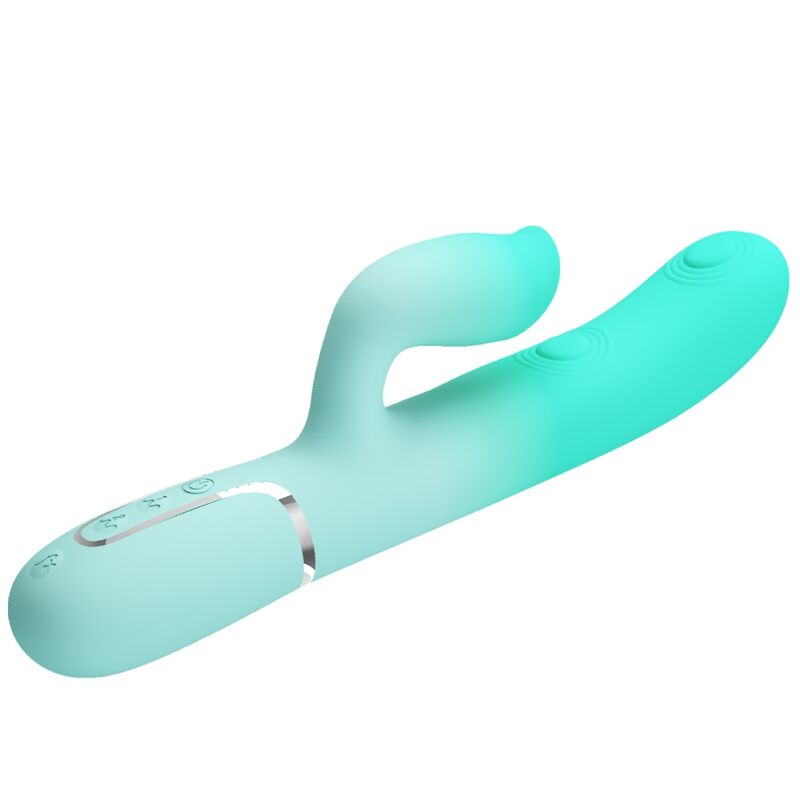 PRETTY LOVE - GIGI MULTIFUNKTIONS-RABBIT-VIBRATOR AQUAGRÜN