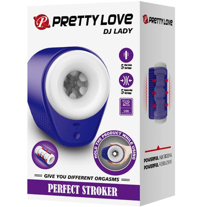 Pretty Love DJ Lady Männlicher Masturbator mit 5 Vibration Einstellungen Lila