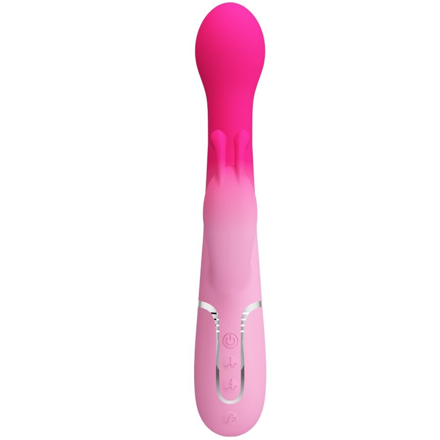 PRETTY LOVE - DEJON 3 IN 1 MULTIFUNKTIONS-RABBIT-VIBRATOR ROSA