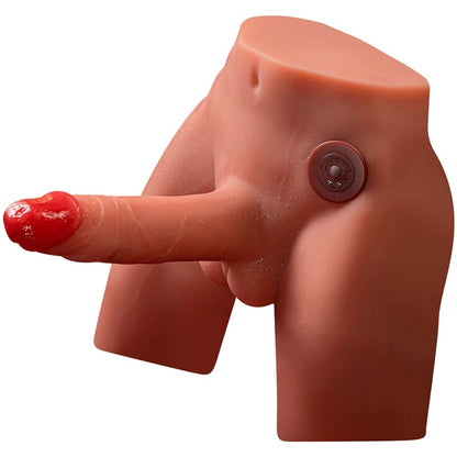 XISE - JASON REALISTISCHER DILDO-MASTURBATOR MIT STOSS- UND VIBRATIONSMÖGLICHKEITEN, 17 CM