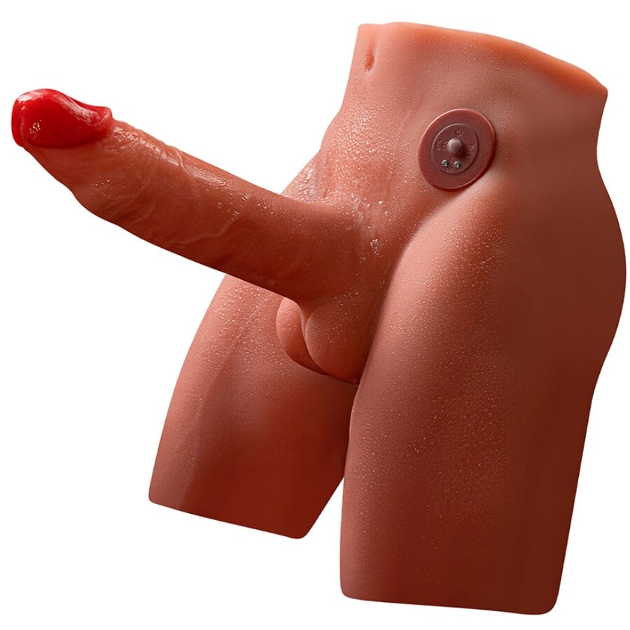 XISE - JASON REALISTISCHER DILDO-MASTURBATOR MIT STOSS- UND VIBRATIONSMÖGLICHKEITEN, 17 CM