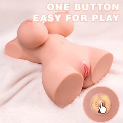 XISE – KLEINER, REALISTISCHER TORSO MIT WEIBLICHER VIBRATION, 40 CM