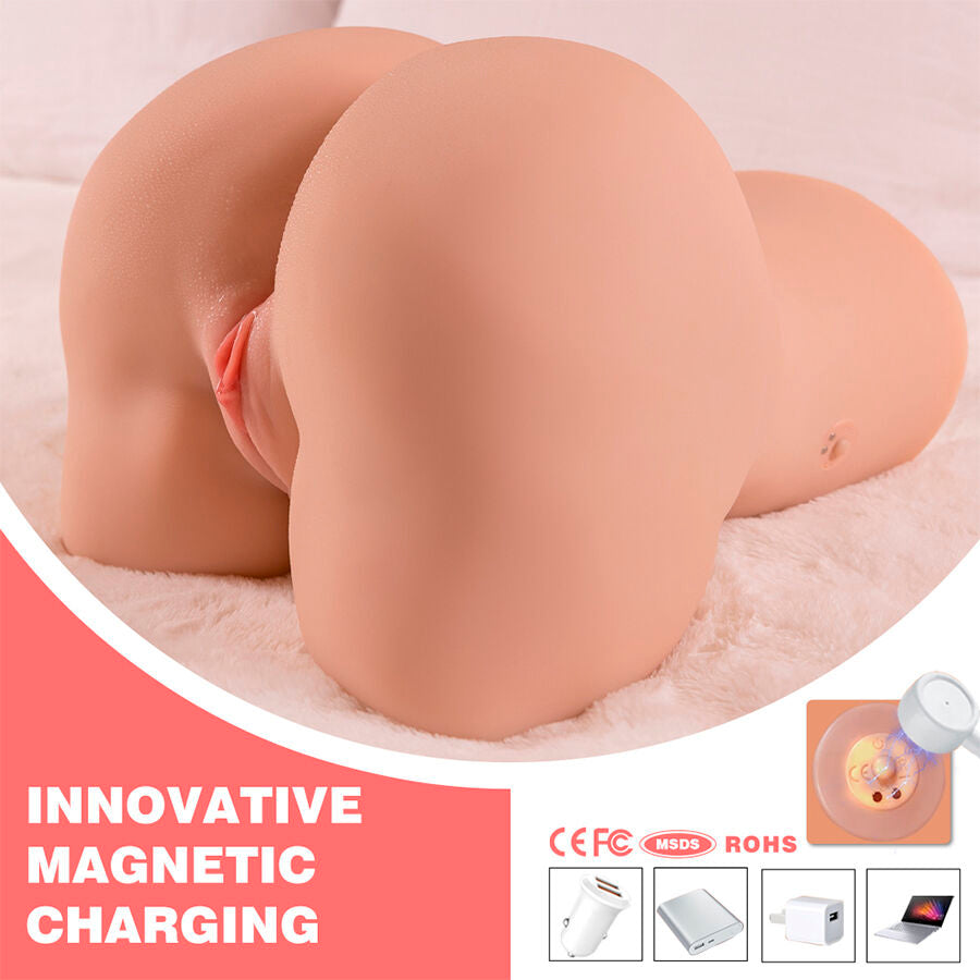 XISE - DANAE STOSSENDER REALISTISCHER VAGINA-MASTUBADOR MIT VIBRATION IN MEHREREN POSITIONEN