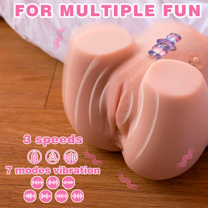 XISE - CONNIE BACK MASTURBATOR FÜR VAGINA UND ANUS, REALISTISCHE MEHRFACHPOSITIONEN MIT VIBRATION