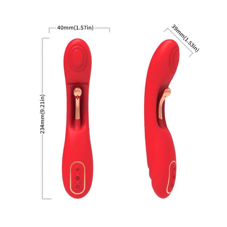 ARMONY - VIBRATOR MIT OSZILLIERENDER ZUNGE ROT