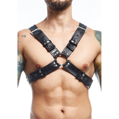 MOB - DNGEON SCHWARZER HARNESS-GÜRTEL, EINHEITSGRÖSSE X