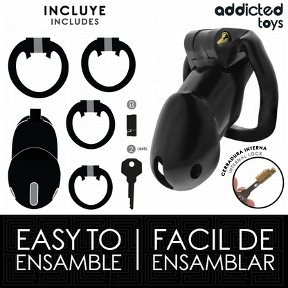 ADDICTED TOYS LOCKED - MINDNIGHT CELL PENISKÄFIG GRÖSSE L