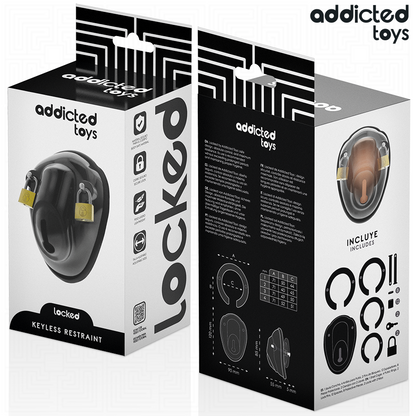 ADDICTED TOYS LOCKED - SCHLÜSSELLOSER PENISKÄFIG 11,5 CM