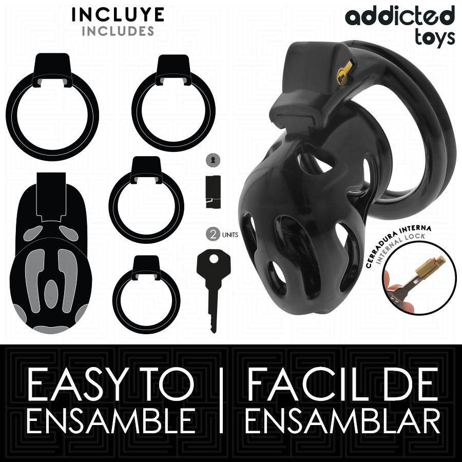 ADDICTED TOYS LOCKED - VERSIEGELTER PENISKÄFIG 8 CM